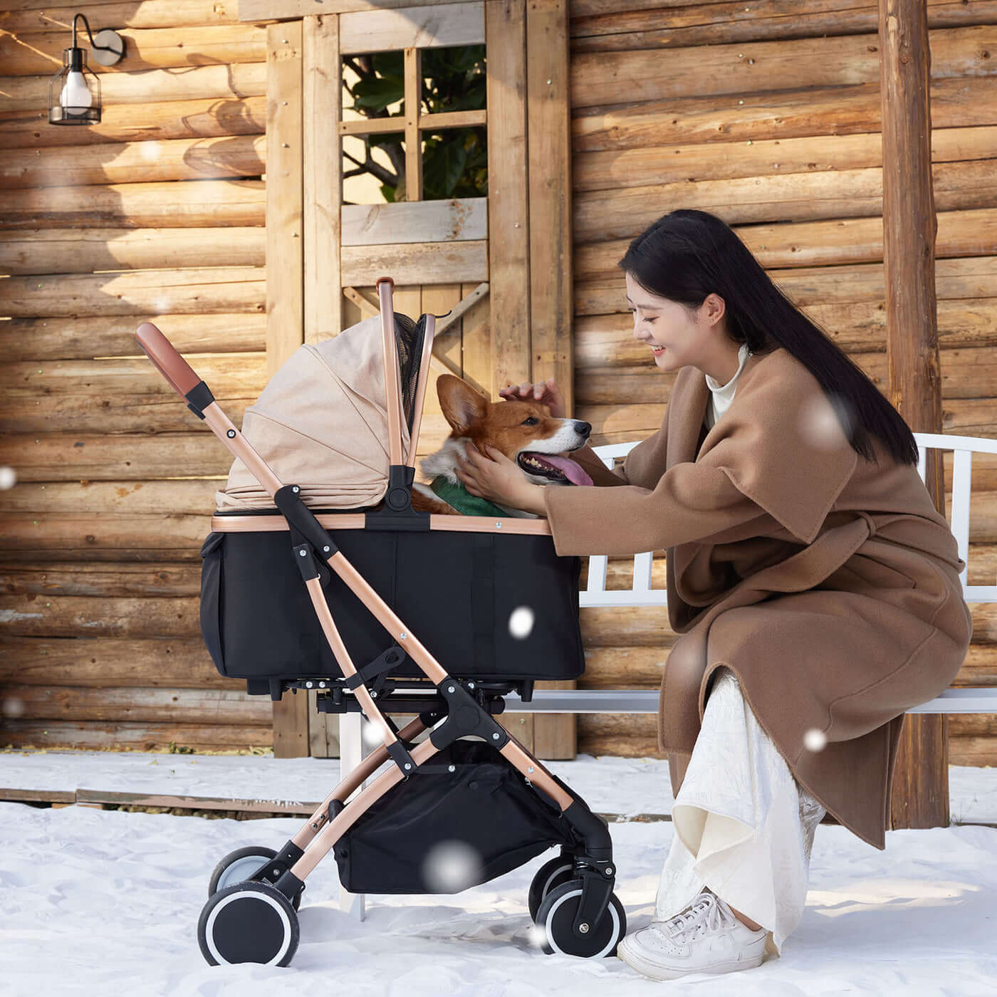 Foldable pet stroller