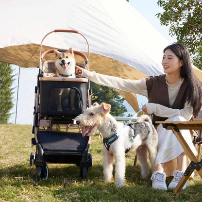 Foldable pet stroller