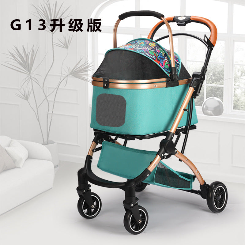 Foldable pet stroller