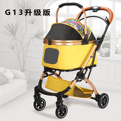 Foldable pet stroller