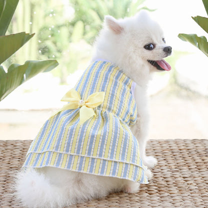 Cute Pet Striped Mesh Skirt