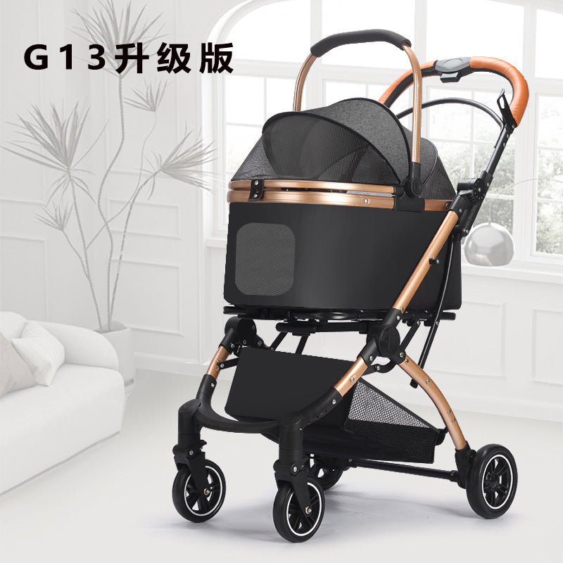 Foldable pet stroller