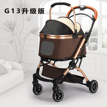 Foldable pet stroller