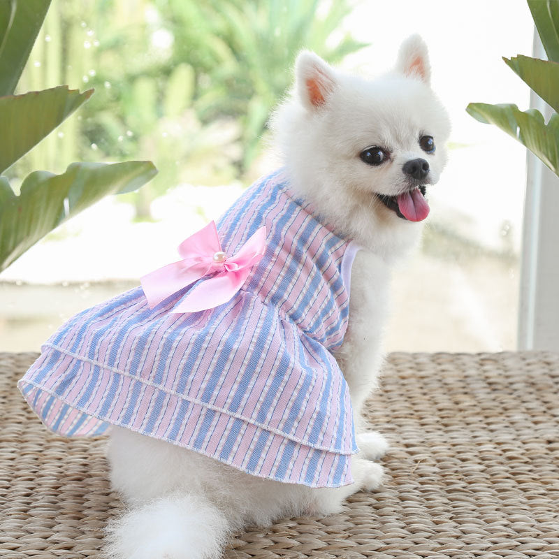 Cute Pet Striped Mesh Skirt